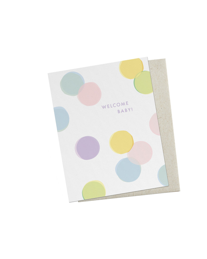 Welcome Baby Confetti Dot Card