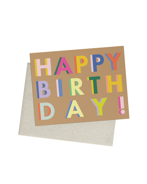 Multicolor Shadow Birthday Card