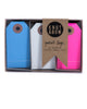 Package of 30 paper parcel gift tags in a trio of blue and pink colors