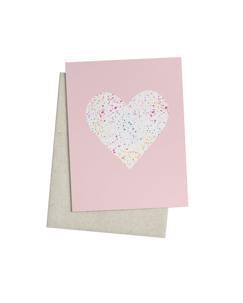 Splatter Heart Card