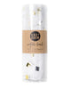 Confetti bomb tube of 1 ounce of party confetti in a mix of white and gold metallic.