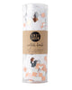 Confetti bomb tube of 1 ounce of party confetti in a mix of white and metallic copper.
