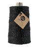 Jumbo cone with 750 yards of black cotton glitter twine with a twist of metallic rainbow prism