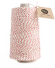 Jumbo cone with 750 yards of glitter twine in natural cotton with a twist of metallic red