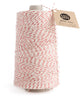 Jumbo cone with 750 yards of glitter twine in natural cotton with a twist of metallic red