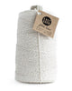 Jumbo cone with 750 yards of glitter twine in natural cotton with a twist of metallic silver