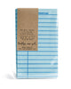 Pack of 50 classic library book note cards in blue