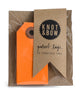 Package of 10 paper parcel gift tags in orange