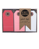Package of 30 paper parcel gift tags in a trio of red colors