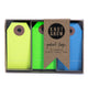 Package of 30 paper parcel gift tags in a trio of cool neon colors