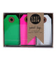 Package of 30 paper parcel gift tags in a trio of pink and green colors