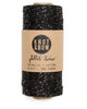 Spool of 100 yards of the original glitter twine in black cotton with a twist of metallic rainbow prism